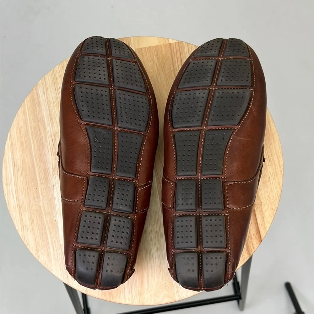 Giorgio Brutini Men's Brown Classic Leather Slip-On Loafers Dress Shoes Size 9